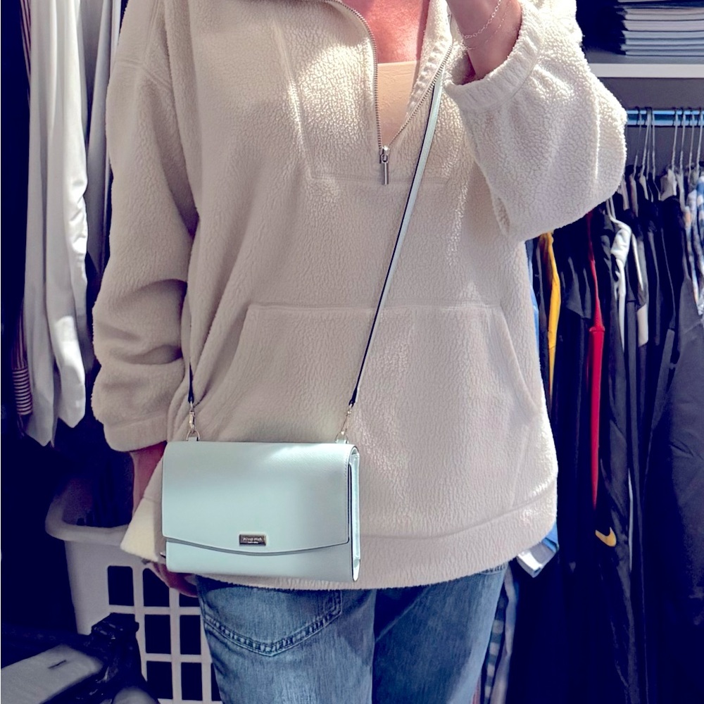 Kate Spade Light Blue Crossbody Wallet Purse